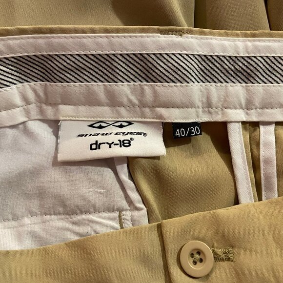 Snake Eyes Men's Beige Golf Pants - Size 40/30 - Picture 4 of 4